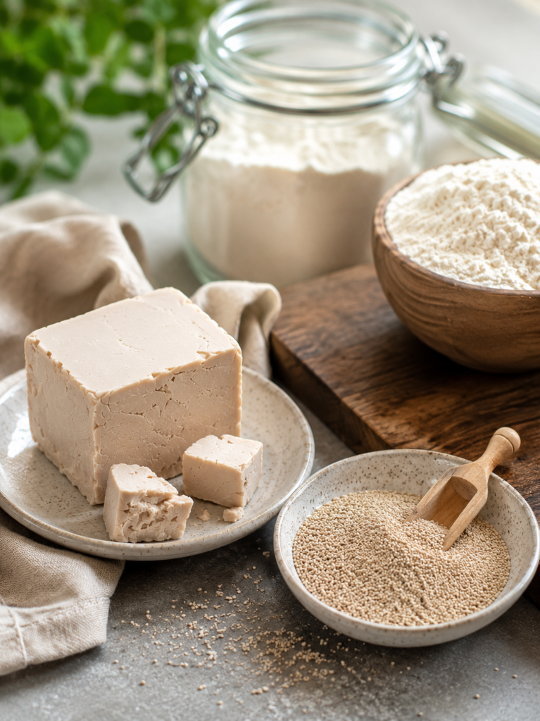 Trockenhefe und frische Hefe