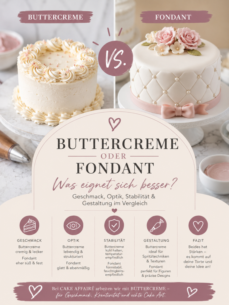 Buttercreme oder Fondant