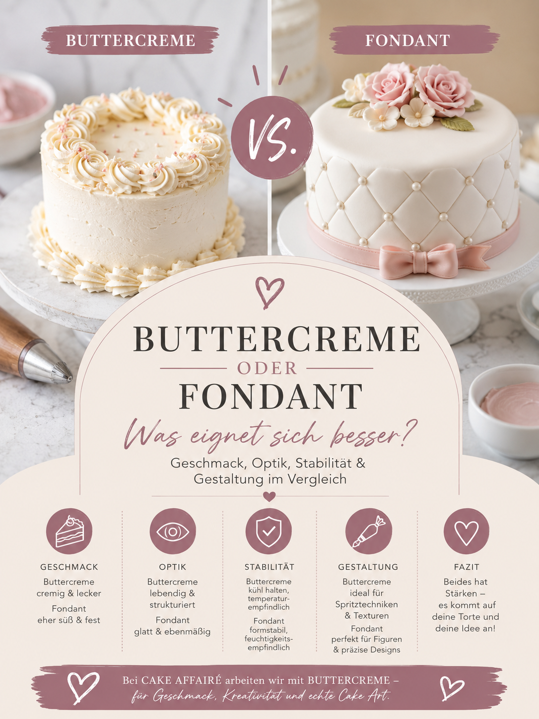 Buttercreme oder Fondant
