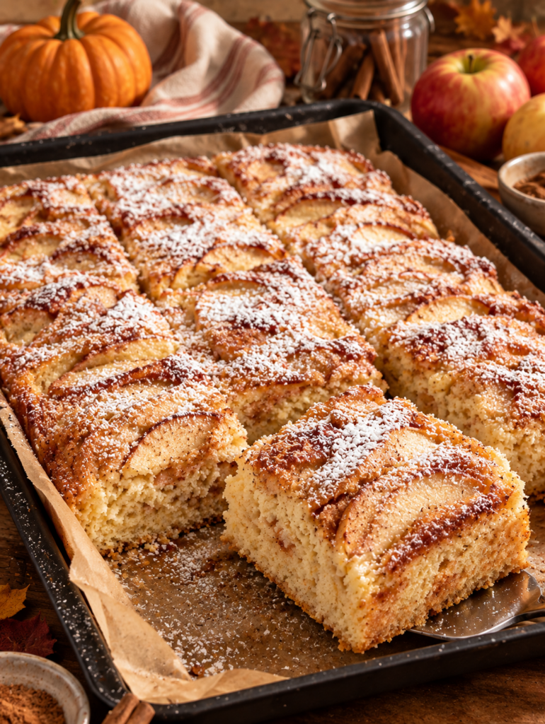Herbstlicher Apfel-Zimtkuchen vom Blech